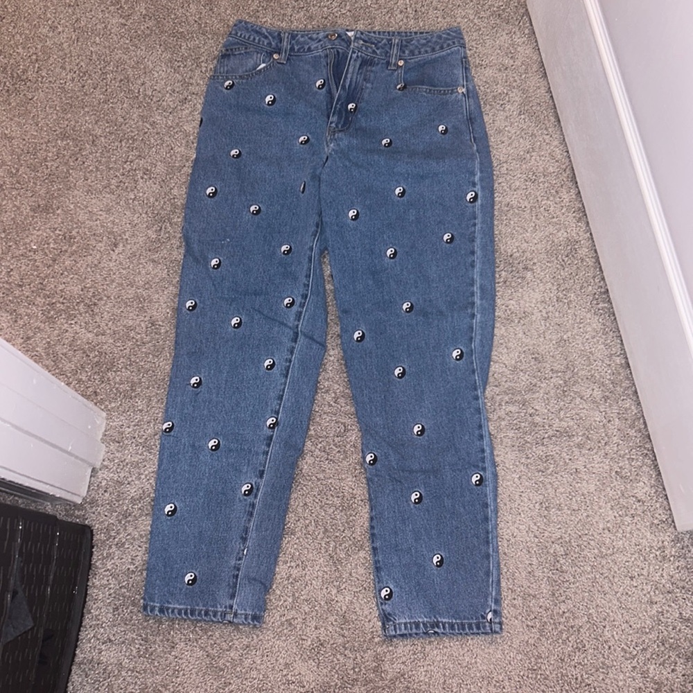 Yin Yang Printed Jeans (F21)